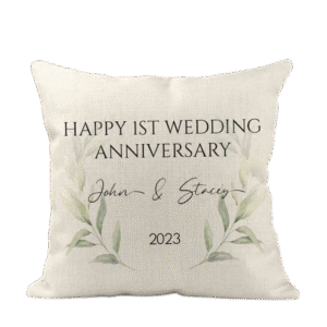personalised 1st wedding anniversary cushion removebg preview