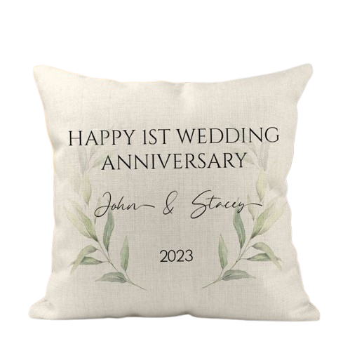personalised 1st wedding anniversary cushion removebg preview