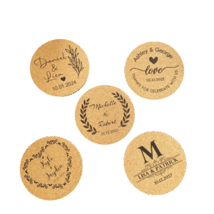 couple name coasters – set of 2