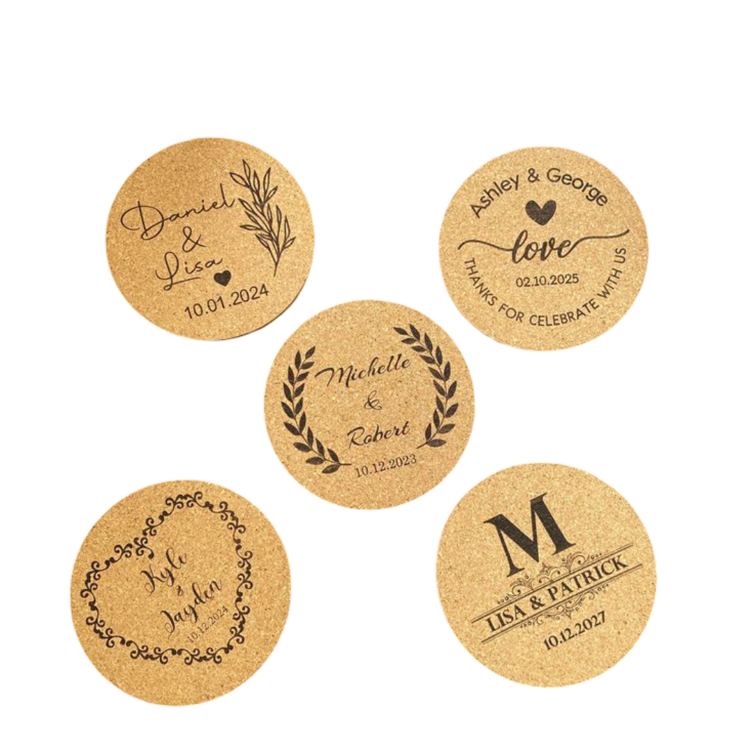 couple name coasters – set of 2 couple name coasters – set of 2