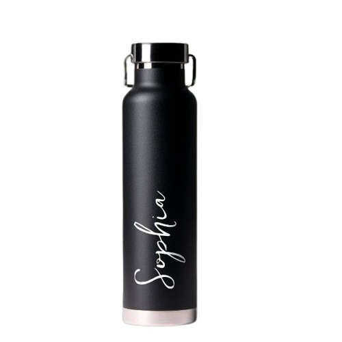 personalized your name script black wedding water bottle zazzle removebg preview