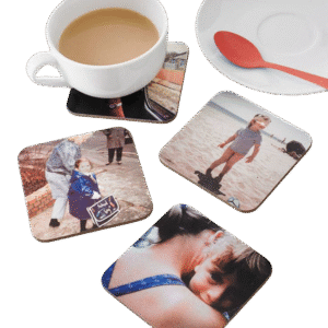 personalized photo coaster set