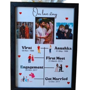 name initial photo frame